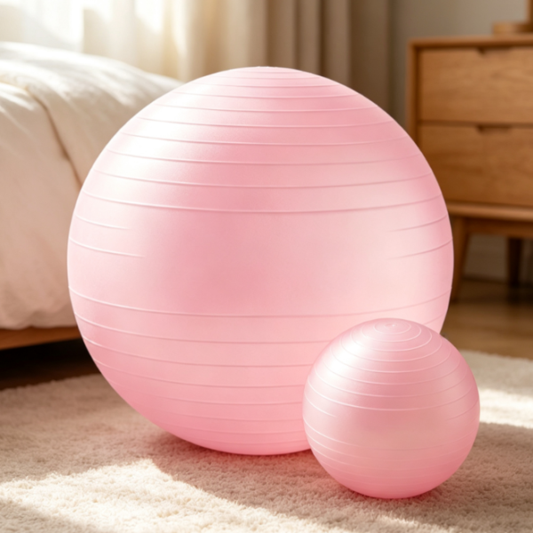 Thickened, Burst-Resistant Fitness Ball (Multi-Size) with Pump