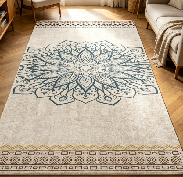 Printed Travel Yoga Mat (Foldable & Lightweight)