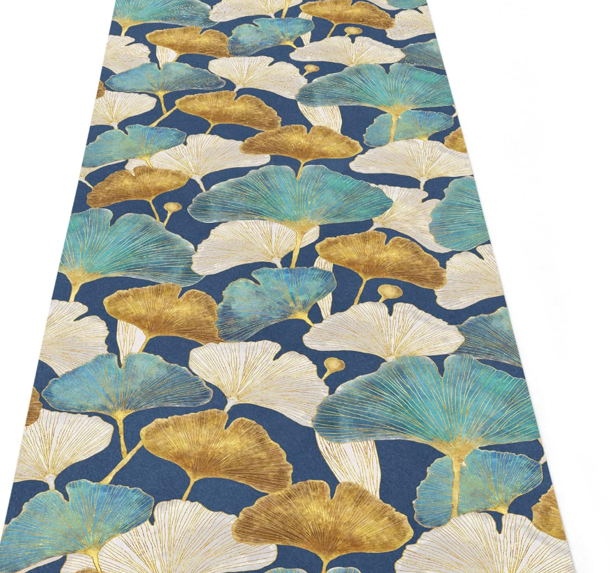 Floral Pattern Non-Slip Fitness & Exercise Mat - Image 2