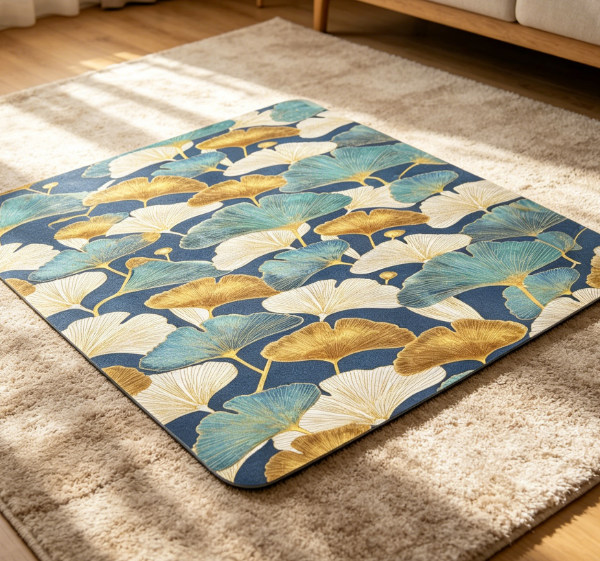 Floral Pattern Non-Slip Fitness & Exercise Mat