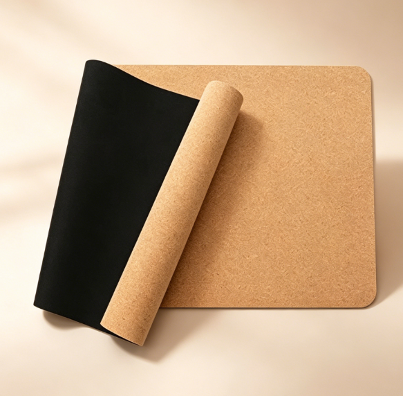 Natural Cork & Rubber Non-Slip Yoga Mat - Image 2