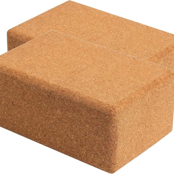 Natural Cork Yoga Block Set: Non-slip & Stable